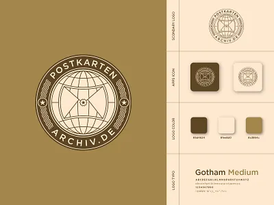 Logo Postkarten-Archiv.de branding colorful design fullcolor logo graphic design icon illustration illustrator logo vector