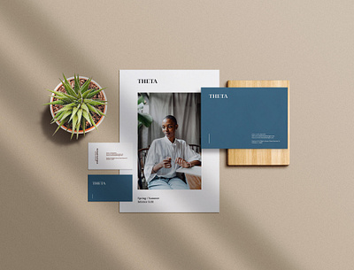 THETA Brand Style branding business card corporate design stationery