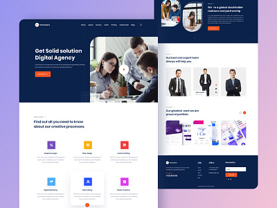 Creative Digital agency website or Landing Page agency corporate creative digital landingpage uidesign uiux uxdesign web web design web temple web ui website