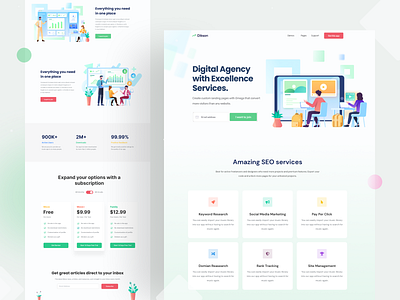 Dikson - Digital Agency Landing 2022 clean creative creative design design digital agency digital marketing agency landing page minimal service ui uiux ux website