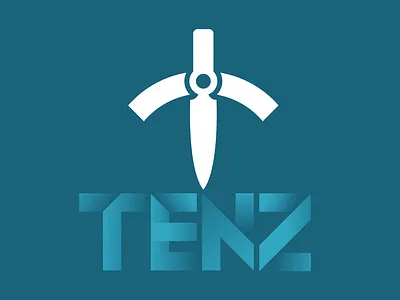 Tenz logo blue blue and white gamer jett logo streamer tenz valorant