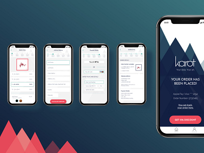 karot | Checkout Flow app branding checkout checkoutflow clean concept customiseart design graphicdesign iosapp iospatterns iospatterns shopping shopping cart ui uidesign uipatterns uiux vector