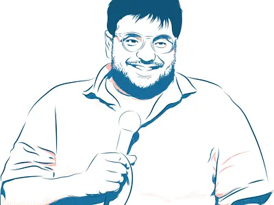 Sundeep Sharma business illustration comedian design digital art digital illustration graphic design illustration minimalist pen and ink portrait sketch stand up comedy sundeep sharma