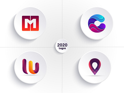 2020 Top Logos 2020 design 2020 design trend branding branding design corporate identity fabicon gradient graphic design icon icon design iconography icons letter c letter logo lettermark location logo logos vector vector art