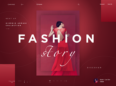 Fashion story app brandbook branding card dark design fashion flat sketch ui vector