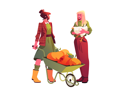 Agriculture Characters 2 2d illustration art character character design character illustration design digital art flat girl character graphic illustration illustration art illustration for web illustrator shakuro vector