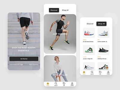 Sneakers marketplace app ui ux design app app design ecommerce app interaction marketplace app mobile mobile app mobile app design mobile ui pixvoice popular shot shoes app sneakers trending ui ux