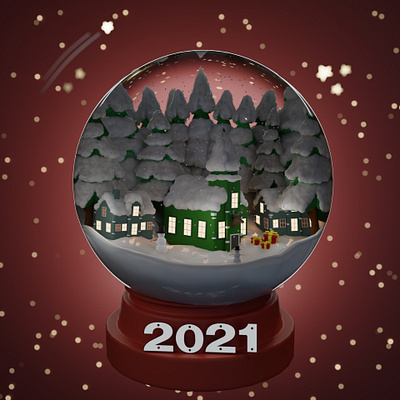 Happy New Year ! adobe photoshop artwork blender blender 2.9 blender3d blender3dart design illustration isometric ui