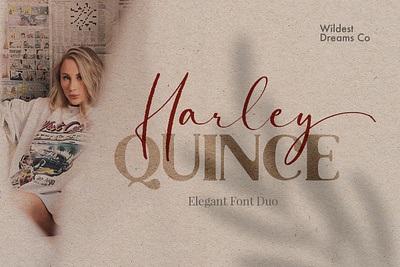 Harley Quince Elegant Font Duo aesthetic branding design elegant font font design font duo fonts invitations logo package design serif serif font serif typeface signature signature font type art typedesign typeface typography