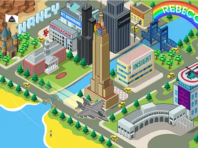 Wall Mural: City of Memories! graphic art illustration mural