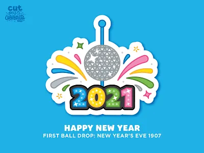 Happy New Year! 2021 ball drop celebration fireworks happy new year times square