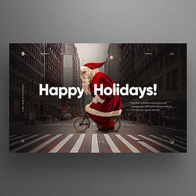 Happy Holidays concept happy new year hero image homepage landing merry christmas santa santa claus ui uiux website design