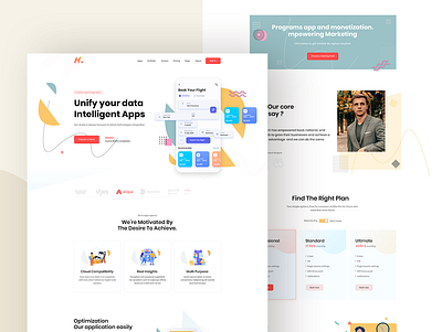 Apps landing page design agency clean corporate creative creative agency design landing page ui ux website