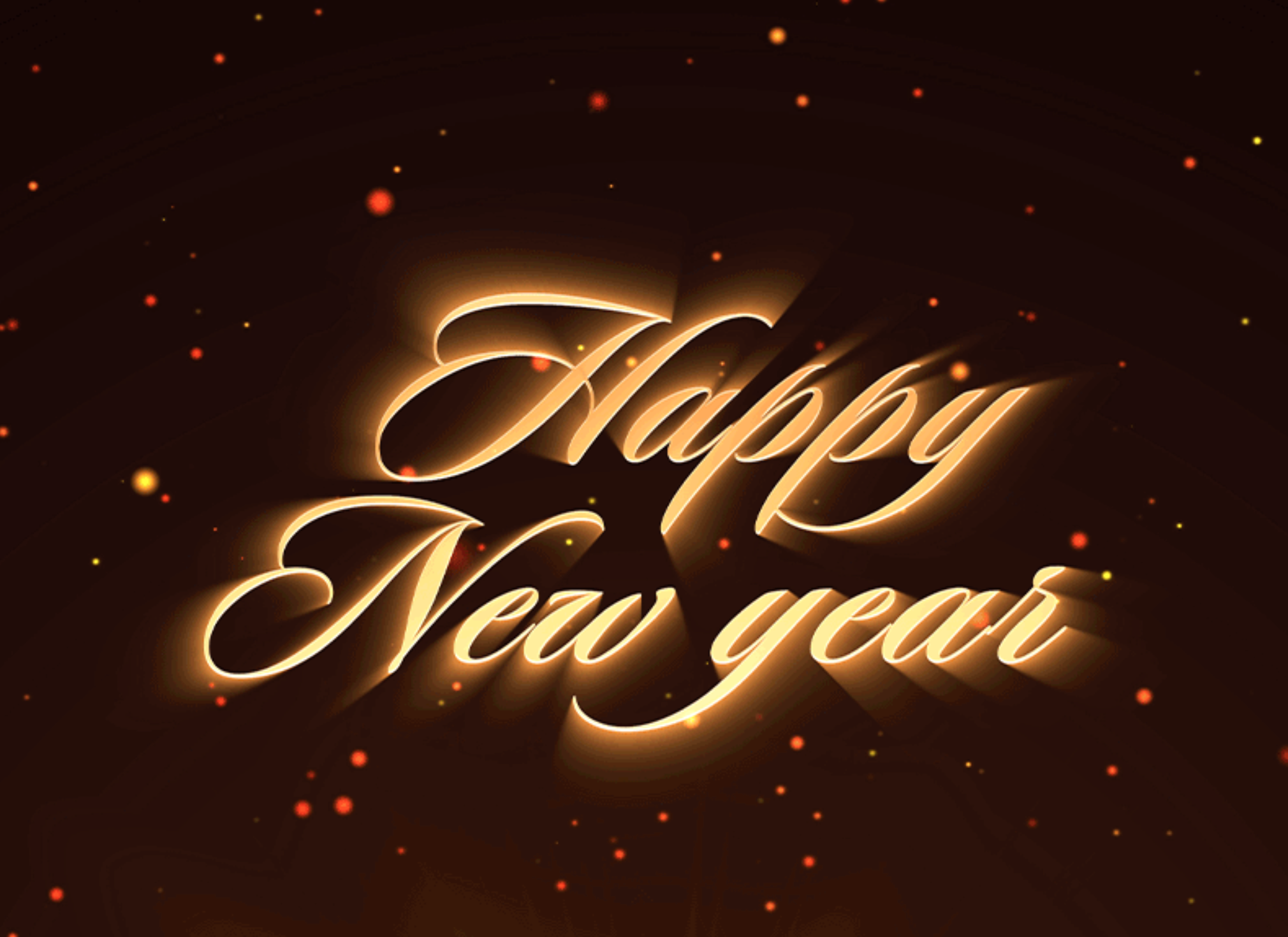 Happy New Year animation background celebration design glowing gold golden graphic greeting happy happy new year happy new year 2021 holidays magic motion new particles season text year