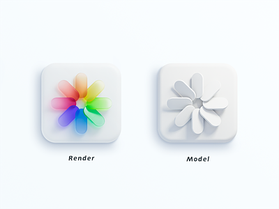 Photo ICON 3d color design icon illustration logo ui