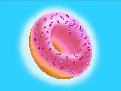 Mmm ..Donut design donut drawing food illustration procreate shading