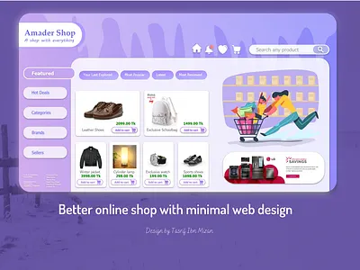 Online Shop Minimal Website design flat minimal ui ux web website