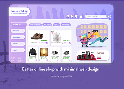 Online Shop Minimal Website design flat minimal ui ux web website