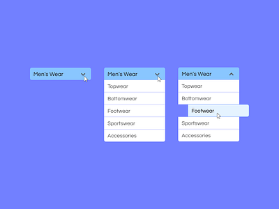 Dropdown #027 daily 100 challenge dailyui dailyuichallenge design dropdown dropdown menu menu ui