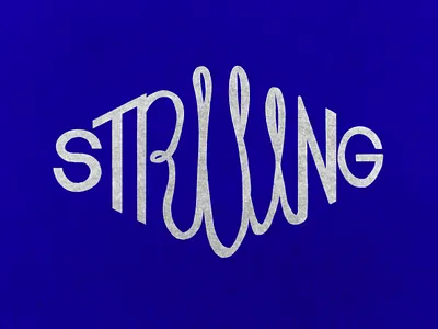 Striiing Company Logo Concept brand branding concept design handlettering logo logotype procreate
