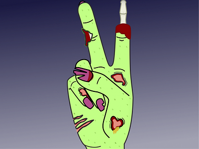 Peace out 2020 autodesk graphic design illustration illustration design zombie