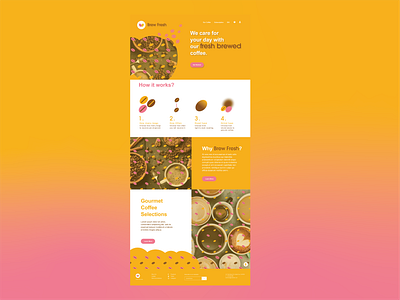 Brew Fresh UI Design: Landing Page Overview app branding dailyui dailyui 002 dailyuiux graphic design logo typography ux web website