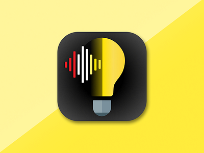 Light Bulb Icon HQ icon logo sound wave waveform