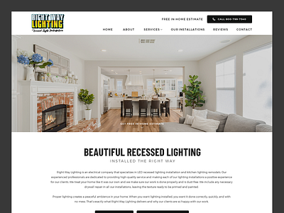 Right Way Lighting // Web Design ceiling fan electrical electrical company web design installation lighting lighting web design service company service company web design