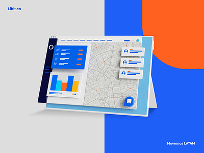 Liftit Movemos LATAM creative design. graphic illustratiom illustration illustration art director design lettering product design ui uxui vector webapp webdesign