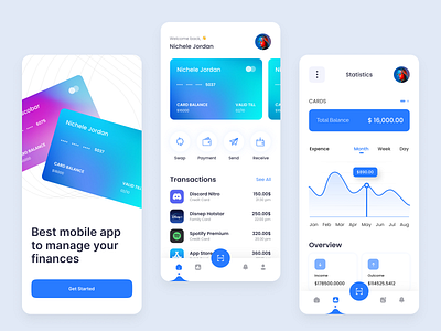 Finance Mobile App by Jawadd on Dribbble