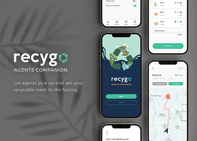 Recygo for Agents design logo mobile app mobile design product design ui uiux user experience user interface ux