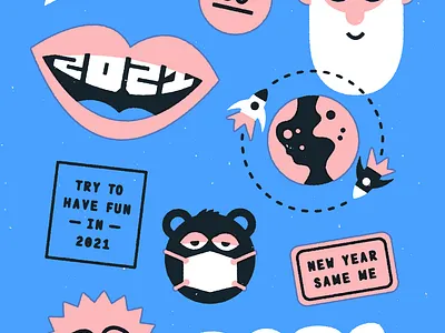 2020 🚀2021 2020 2021 art illustration lettering newyear stuff texture vector