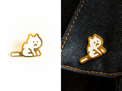 The Existentialist cat enamel pin meow merch mew mewmart