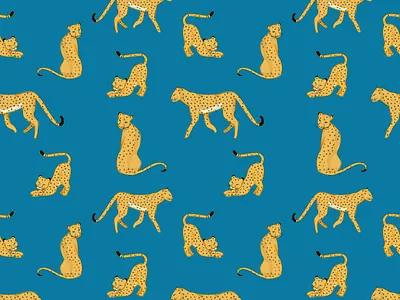 Feline friends illustration illustration art illustrator leopard surface design surface pattern design