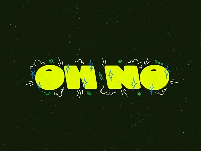 Oh No branding design illustration lettering logo print sticker type typography vector