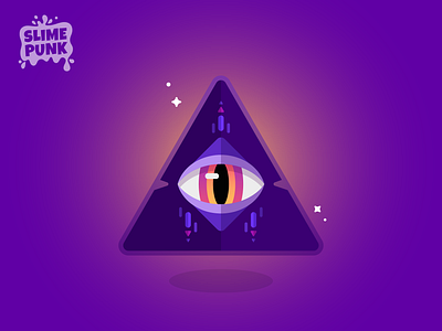 Luminal Lurker Vector Art 2d art character character design eye flat flat art game assets game design halloween illuminati illustration illustrator indie game logo spooky triangle art triangle logo unity vector vector art