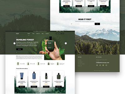 Kahf Landing Page branding design green kahf landing page landscape minimalist product design ui design uiux ux visual website