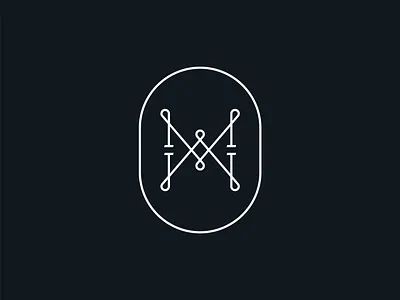 Meredith Woolnough Monogram Logo artist brand identity branding brandmark circle elegant feminine holding shape l line logo loop m ml monogram monogram logo newcastle oval textile artist thin