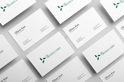 The Triangulation - Business card abstract brand identity business card design classic classy designer flat design geometric logo logo design minimal mockup print design simple stationery design