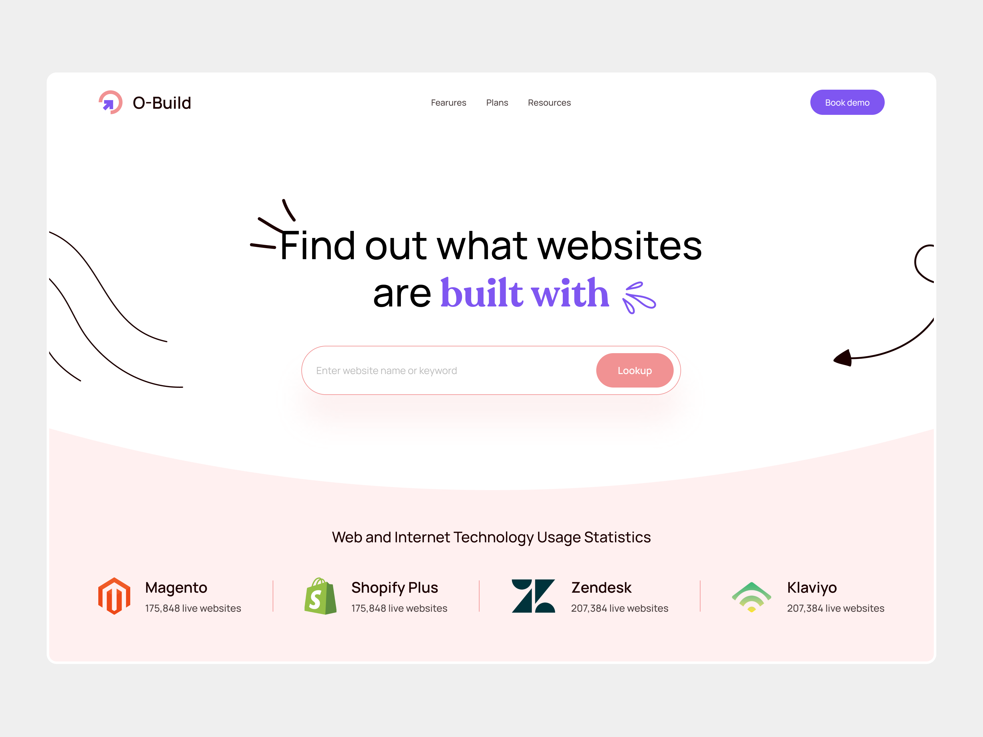 Website header clean creative header hero landing page minimal onepage redesign saas survey test webpage website
