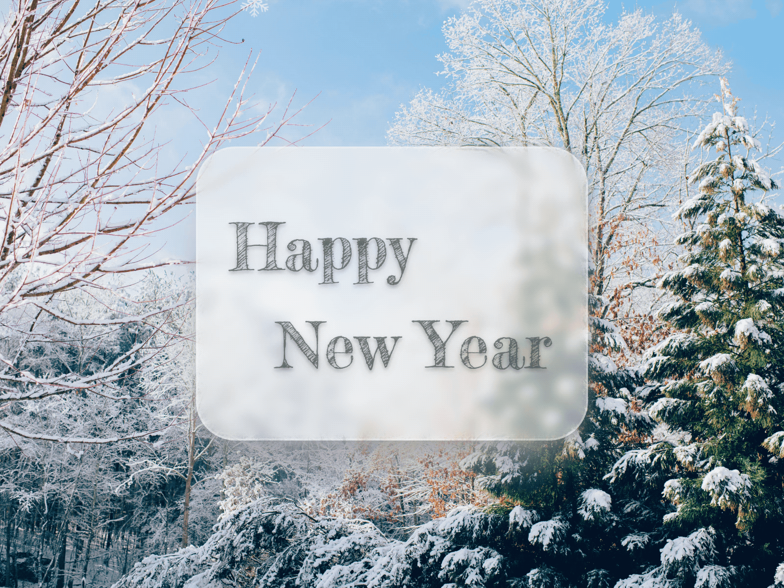 New Year glassmorphism motion design new year snowflake