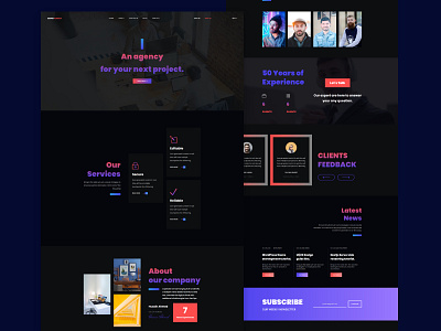 Agency landing page adobexd agency landing page design home page landing page ui web web design website