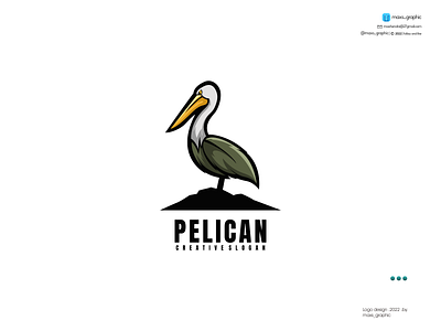 Pelican Mascot Logo animal branding design icon illustration logo logo design logotype pelican vector