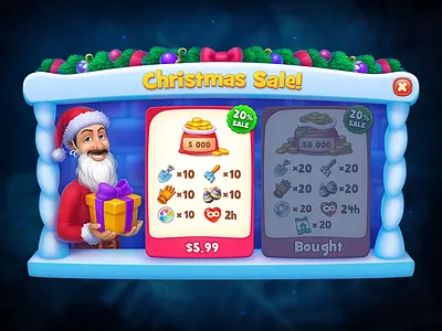Сhristmas sale game ui window