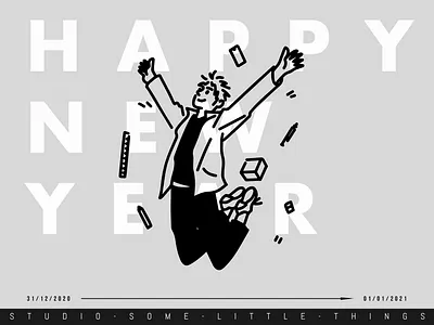 2021 Happy New Year 2021 2d 2d art adobe design drawing happy new year illustration illustrator interesting new new year painting people picture sketch