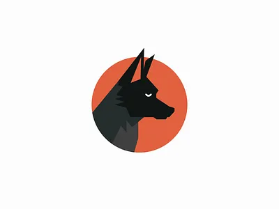 Wolf Logo animal branding canine circular design dog emblem geometric icon identity illustration k9 logo mark security sports symbol vector wildlife wolf