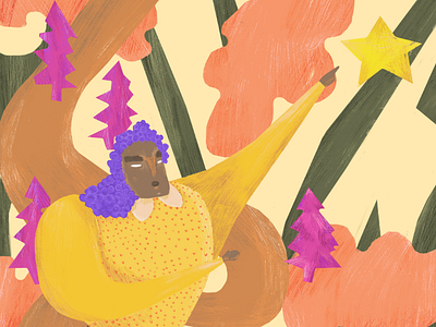 Happy new year 🌟 best wishes comics digital illustration drawing illustration new year painting postcard