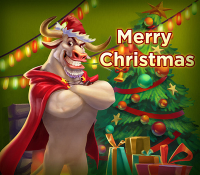 Merry Christmas and Happy New Year! 2d 2d art 2d character character character art character design characters environment design game art slot game art