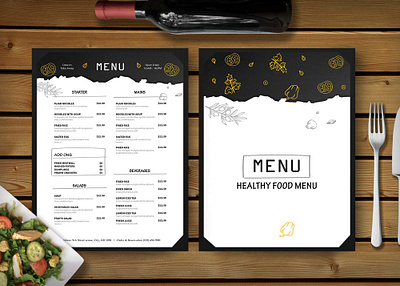 Healthy Food Menu Design design illustration latest new psd mockup