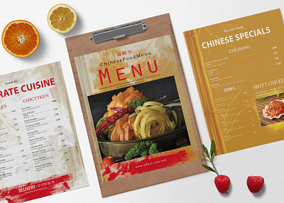 Sushi Bar Chinese Menu Mockup design illustration latest psd mockup